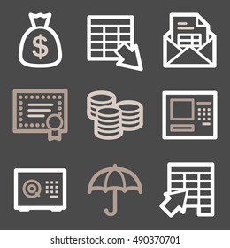 Finance mobile icon, business vector web sign. Money infographics symbols.