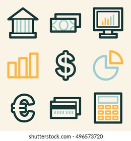 Finance mobile icon, business vector web sign. Money infographics symbols.