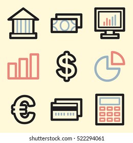 Finance mobile icon, business vector web sign. Money infographics symbols.
