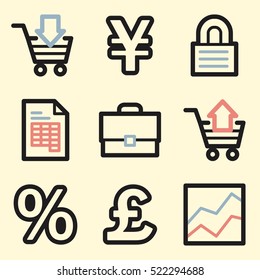 Finance mobile icon, business vector web sign. Money infographics symbols.