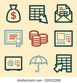 Finden Sie mobile Ikone, Business Vektor Web-Zeichen. Geld-Infografik-Symbole.