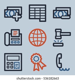 Finden Sie mobile Ikone, Business Vektor Web-Zeichen. Geld-Infografik-Symbole.