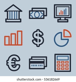 Finance mobile icon, business vector web sign. Money infographics symbols.