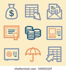 Finden Sie mobile Ikone, Business Vektor Web-Zeichen. Geld-Infografik-Symbole.