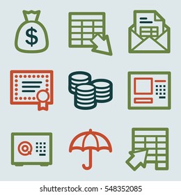 Finden Sie mobile Ikone, Business Vektor Web-Zeichen. Geld-Infografik-Symbole.