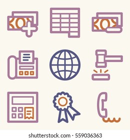 Icono móvil de finanzas, signo web de vector de negocio. Los símbolos gráficos del dinero.