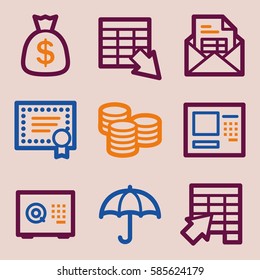 Finance mobile icon, business vector web sign. Money infographics symbols.