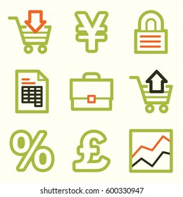 Icono móvil de finanzas, signo web de vector de negocio. Los símbolos gráficos del dinero.