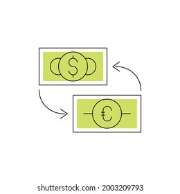 finance money business cash payment currency dollar set exchange credit sign vector 