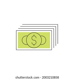 finance money business cash payment currency dollar set exchange credit sign vector bank banking icon symbol growth outline line coin card thin illustration pay investment wealth web design wallet com