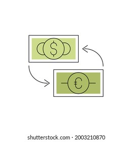 finance money business cash payment currency dollar set exchange credit sign vector bank banking icon symbol growth outline line coin card thin illustration pay investment wealth web design wallet com