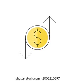 finance money business cash payment currency dollar set exchange credit sign vector bank banking icon symbol growth outline line coin card thin illustration pay investment wealth web design wallet com