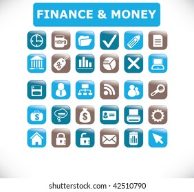 finance & money buttons. vector