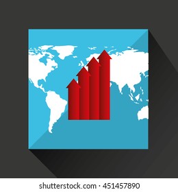 finance money economy dollar business isolated, vector illustration