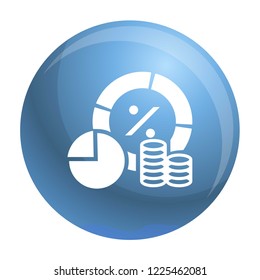 Finance money graph icon. Simple illustration of finance money graph vector icon for web design isolated on white background
