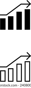 finance money graphs arrows icon