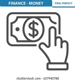 Finance - Money Icon. Professional, pixel perfect icons optimized for both large and small resolutions. EPS 8 format. 12x size for preview.