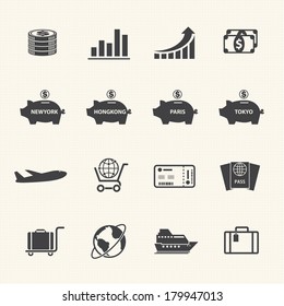Finance and money icon set.