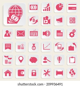 Finance and money icon set.