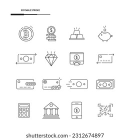 Finance And Money Icon Set Vector Design.