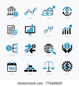 Finance And Money Icon Set,vector