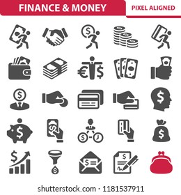 Finance & Money Icons. Professional, pixel perfect icons, EPS 10 format.