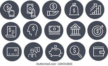 Finance and Money Icons vector design