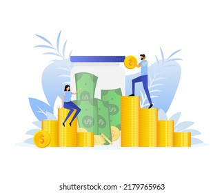 Finance money people, great design for any purposes. Vector illustration