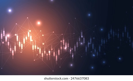 Concepto de fondo de finanzas y tecnología monetaria de la prosperidad empresarial y la gestión de activos . Economía gráfica creativa y crecimiento financiero. Ilustración vectorial