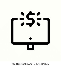 finance, online banking icon, isolated icon in light background, perfect for website, blog, logo, graphic design, social media, UI, mobile app