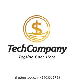 finance organization logo template. crypto, coin, currency, dollar, bitcoin, cryptocurrency, blockchain, mining, nft, finance logo.