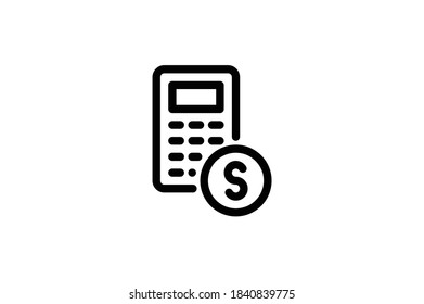 Icono de contorno de finanzas - Calculadora