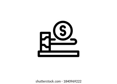 Icono de esquema de finanzas - Puerta
