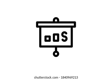 Finance Outline Icon - Presentation
