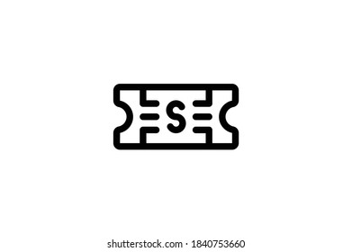 Finance Outline Icon - Ticket