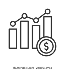 Finance Outline Icon Vector Illustration