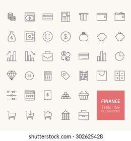 Finance Outline Icons for web and mobile apps