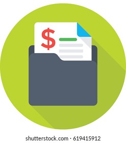 Finance Paper Vector Icon 