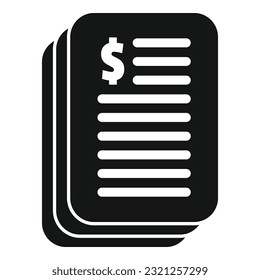 Finance papers icon simple vector. Business risk. Security injury