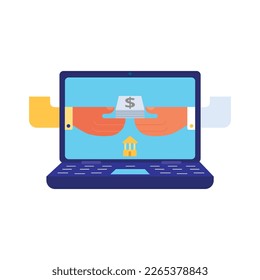 Finance payment money composition of conceptual online payments transactions cloud savings icons and people vector illustration