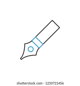 finance pen 2 colored line icon. Simple colored element illustration. pen icon outline symbol design from finance set