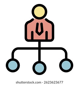 Finance pictogram icon. Outline finance pictogram vector icon color flat isolated