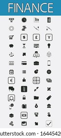 Finance pictogram set