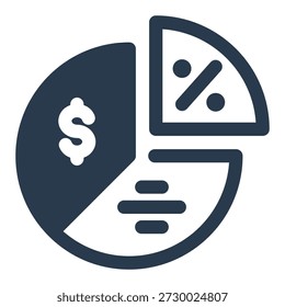 Berichtssymbol für Finanzkreisdiagramm-Budgetanalyse