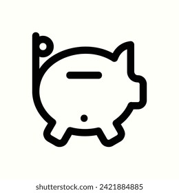 finance, piggy bank icon, isolated icon in light background, perfect for website, blog, logo, graphic design, social media, UI, mobile app