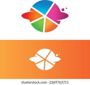 Diseño del logotipo moderno del planeta de finanzas