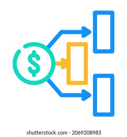 finance planning color icon vector. finance planning sign. isolated symbol illustration