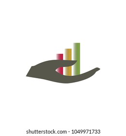 Finance Planning on hand Logo Vector Design