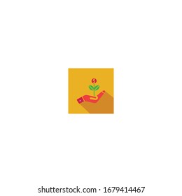 Finance plant flat icon vector
