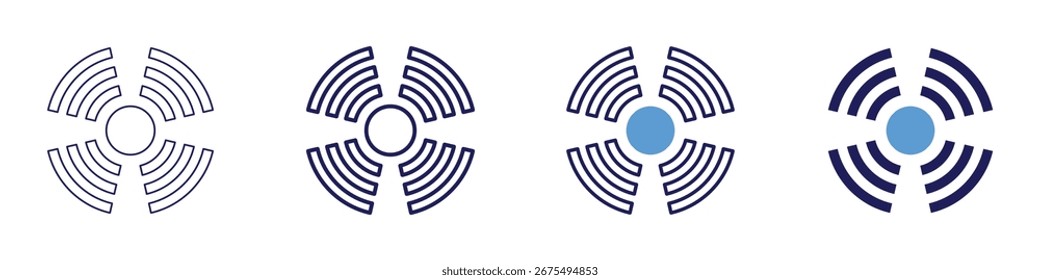 Finance podcast icon in 4 different styles. Thin Line, Line, Bold Line, Duotone. Duotone style. Editable stroke.